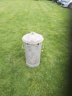 Gave zinken prullenbak grote model, 40 liter of meer, Ophalen of Verzenden, Zo goed als nieuw, 50 tot 75 cm