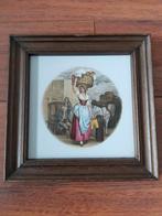 Ingelijste tegel 20 x 20 cm wasvrouw, Ophalen of Verzenden