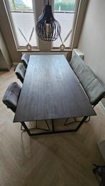 Eetkamertafel met bankje en 3 stoelen, Huis en Inrichting, Ophalen of Verzenden, Zo goed als nieuw, Modern, Minder dan 4 stoelen