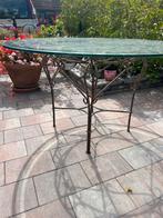 Gietijzer tuintafel., Tuin en Terras, Tuintafels, Ophalen, Zo goed als nieuw, Rond, Metaal