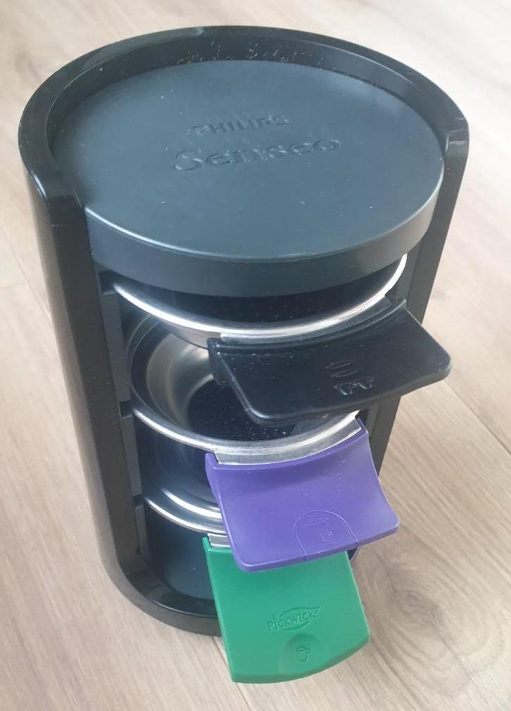 Senseo pad holder + pads (nooit gebruikt), Witgoed en Apparatuur, Koffiezetapparaten, Zo goed als nieuw, Koffiepads en cups, Koffiemachine