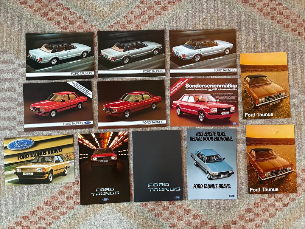 Ford Taunus brochures - 12 stuks, Boeken, Ophalen of Verzenden, Zo goed als nieuw, Ford