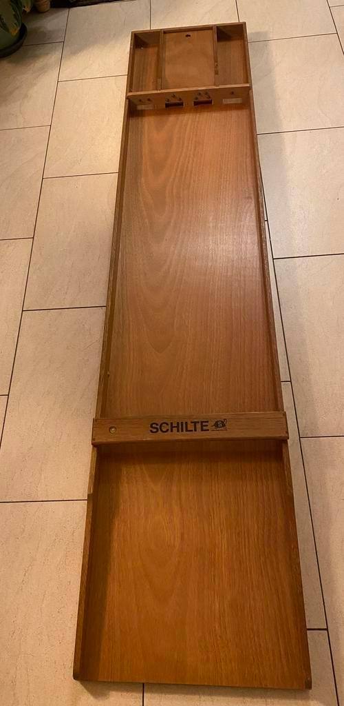 Sjoelbak Schilte - Wedstrijdmodel met waterpasje, Hobby en Vrije tijd, Gezelschapsspellen | Bordspellen, Gebruikt, Ophalen