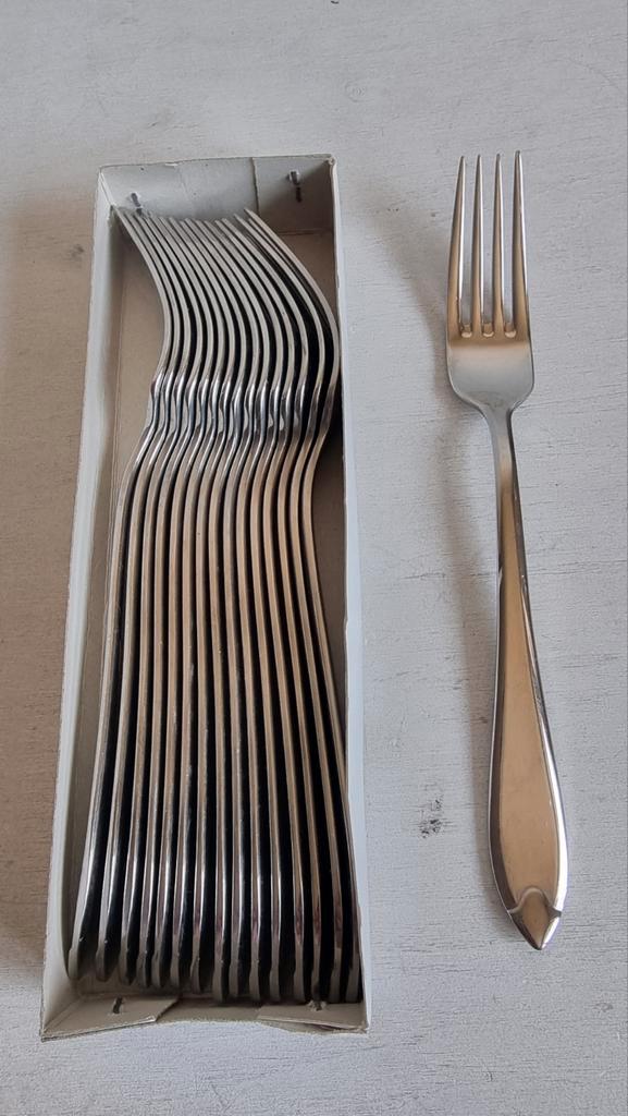 Keltum Opera Verzilverde Vorken 10 st., Antiek en Kunst, Antiek | Bestek, Ophalen of Verzenden