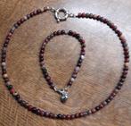 Prachtige set van edelsteenkralen armband en ketting, Sieraden, Tassen en Uiterlijk, Kettingen, Overige kleuren, Verzenden, Nieuw