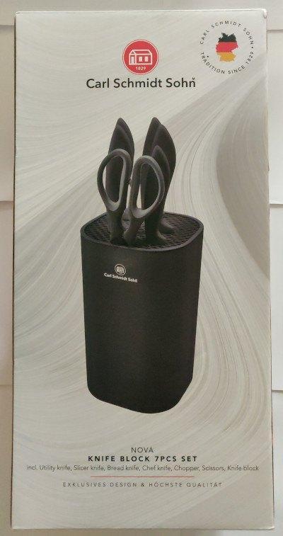 Carl Schmidt Sohn NOVA messenset met blok 7 delig, Huis en Inrichting, Keuken | Keukenbenodigdheden, Nieuw, Ophalen