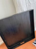 XXL zwart houten dienblad, Ophalen, Zo goed als nieuw, Vierkant, Hout