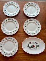 Wedgwood Windsor Christmas ontbijt Borden en Schaal, Ophalen of Verzenden, Zo goed als nieuw, Bord(en), Wedgwood