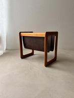 Deense vintage lectuurmand teak en suède, Kai Kristiansen, Ophalen of Verzenden, Zo goed als nieuw