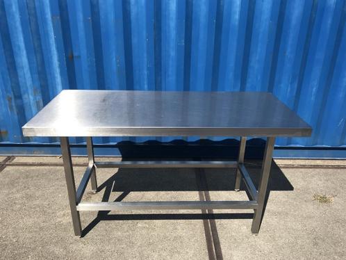 RVS solide gelaste werktafel + rvs kokers onder werkblad, Doe-het-zelf en Verbouw, Werkbanken, Gebruikt, Ophalen