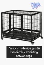 GEZOCHT; GRATIS GROTE BENCH, Dieren en Toebehoren, Ophalen, Zo goed als nieuw, 65 tot 100 cm
