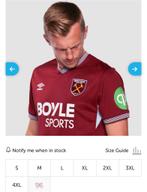 West Ham 25/26 thuisshirt, Maat XS of kleiner, Ophalen of Verzenden, Nieuw, Shirt