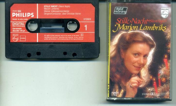 Marjon Lambriks Stille nacht (Silent Night) 12 nrs cassette, Cd's en Dvd's, Cassettebandjes, Zo goed als nieuw, Origineel, Overige genres