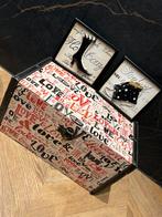 Pump hak wanddecoratie kist vintage paris curiosa set, Antiek en Kunst, Curiosa en Brocante, Ophalen of Verzenden