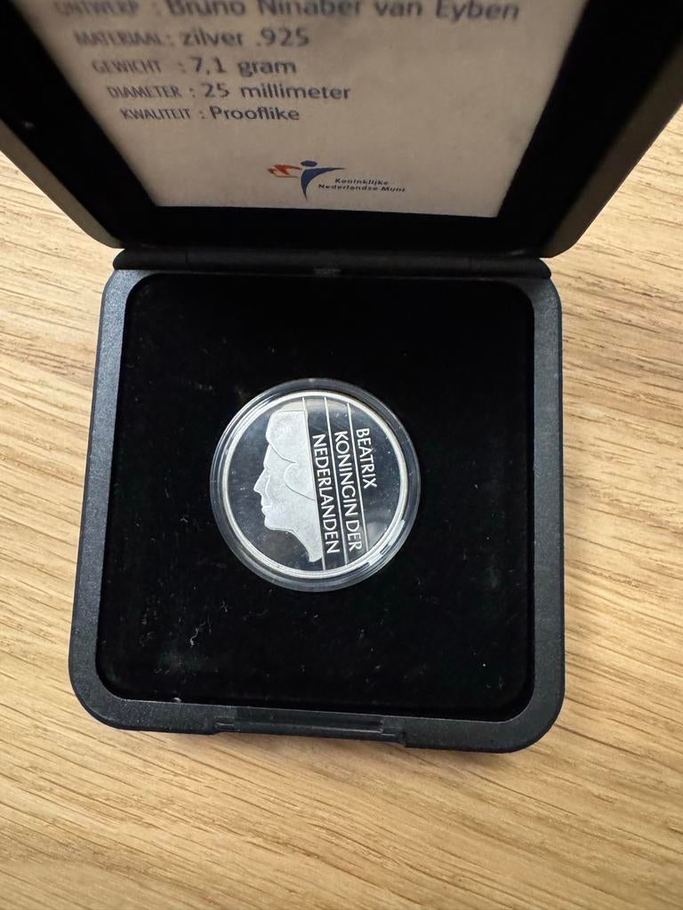 Zilveren Gulden 2001 Beatrix - Prooflike, Postzegels en Munten, Munten | Nederland, Ophalen, 1 gulden, Koningin Beatrix, Zilver