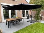 Zweef Paradol met tegels, Tuin en Terras, Parasols, Ophalen, Zo goed als nieuw, Zweefparasol, Kantelbaar