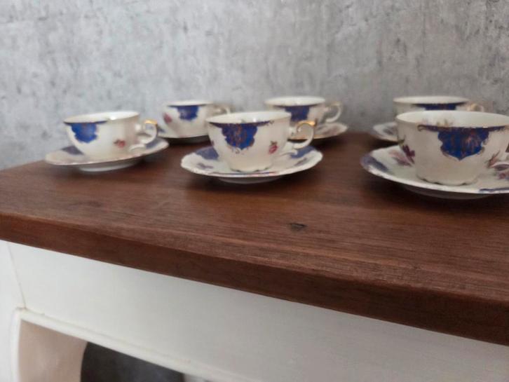 Bavaria Thee Servies - 6 Kop en Schotels, Antiek en Kunst, Antiek | Servies los, Ophalen of Verzenden