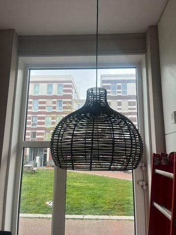 Rotan Zwart Lampenkap Hanglamp beschikbaar voor biedingen