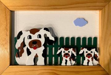 Wanddecoratie hondjes in reliëf beschikbaar voor biedingen