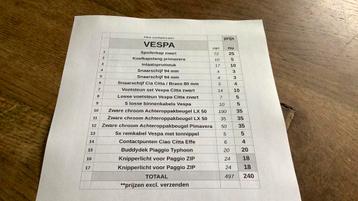 Vespa onderdelen beschikbaar voor biedingen