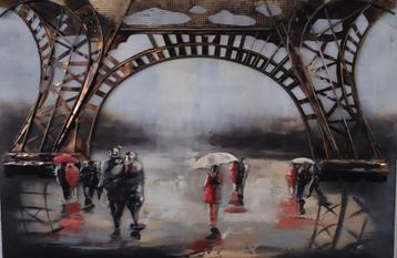 Metalen EIFFELTOREN schilderij 3D beschikbaar voor biedingen