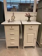 Vintage brocante kastjes / nachtkastjes / ladekast, Ophalen, Studio Larilo, Studiolarilo@gmail.com, Zo goed als nieuw