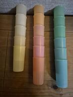 Tupperware bekers Hoogte 11cm Ø 5,5cm, Ophalen of Verzenden, Zo goed als nieuw, Geel, Beker of Kan