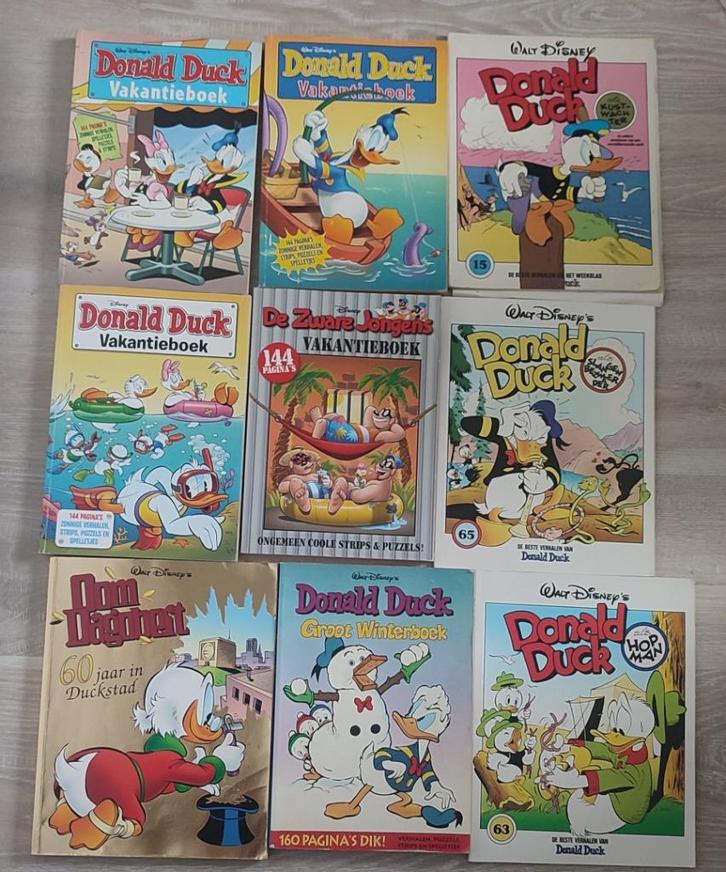 Donald Duck - 9 stripboeken, Boeken, Stripboeken, Gelezen, Meerdere stripboeken, Verzenden