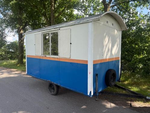 Metalen schaftwagen schaftkeet pipowagen zuipkeet, Zakelijke goederen, Machines en Bouw | Keten en Containers, Ophalen of Verzenden