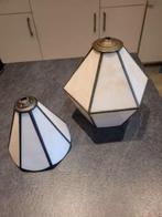 2 Tiffany lampenkapjes, Huis en Inrichting, Lampen | Lampenkappen, Minder dan 25 cm, Rond, Ophalen of Verzenden, Crème