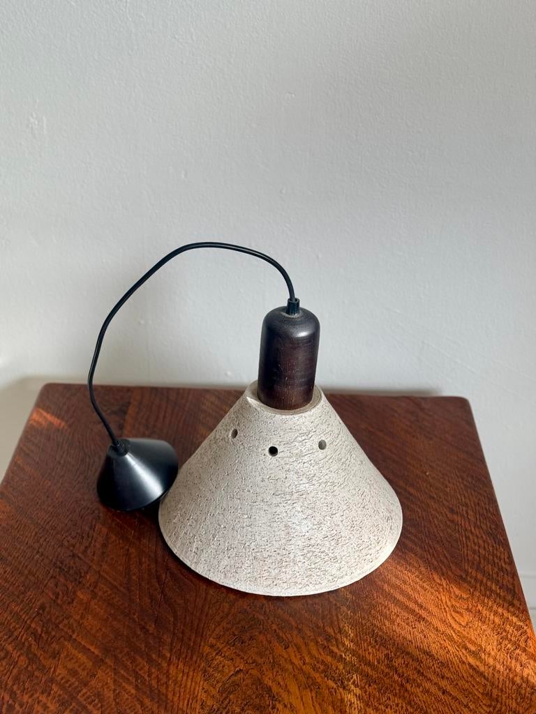 Vintage keramieken hanglamp jaren ‘70, Vintage brutalist, Ophalen of Verzenden, Zo goed als nieuw, Nvt