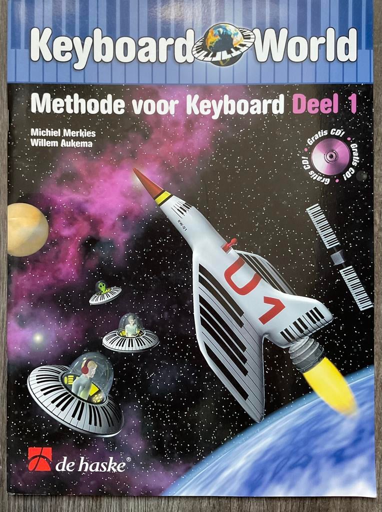 Keyboard World deel 1 +Audio -Michiel Merkis & Willem Aukema, Muziek en Instrumenten, Klassiek, Les of Cursus, Ophalen of Verzenden