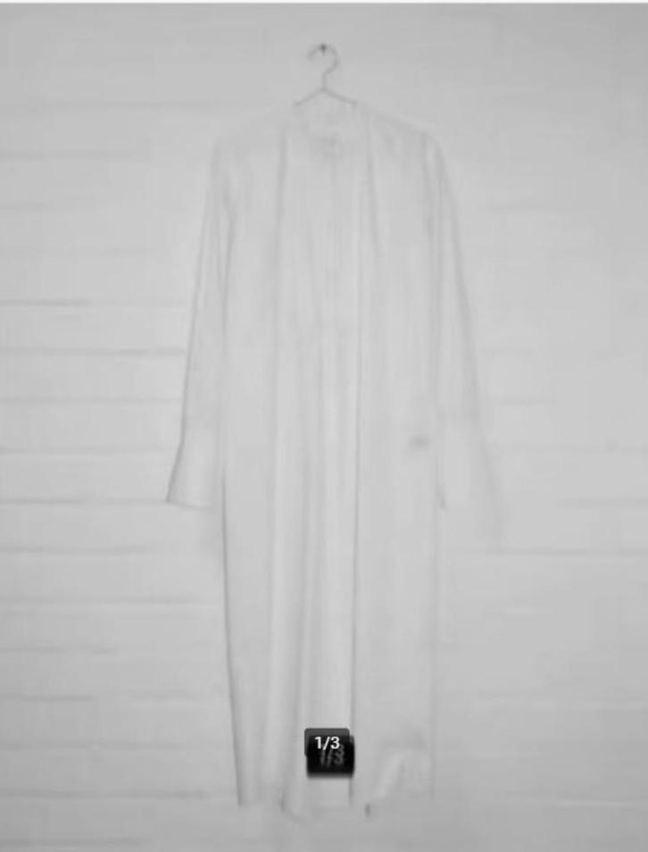 Emi Mess - Maxi shirt dress maat XS / S - M - Nieuw €565, Kleding | Dames, Jurken, Nieuw, Maat 36 (S), Wit, Onder de knie, Ophalen of Verzenden