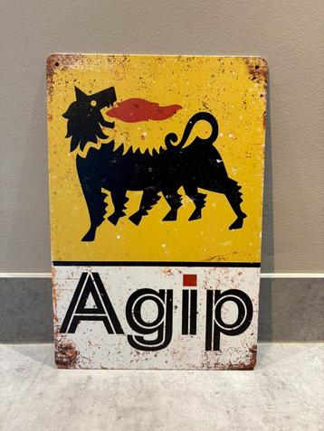 Mancave Bar Café Wanddecoratie metalen bordje merk Agip beschikbaar voor biedingen