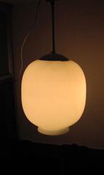 Antieke hanglamp/schoollamp melkglas, Ophalen of Verzenden