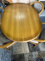 Eikenhouten Eettafel met 4 Stoelen €95, Ophalen, Gebruikt, 4 tot 6 stoelen, X