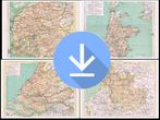 downloads van 10 antieke kaartjes provincies 1905, Antiek en Kunst, Kunst | Etsen en Gravures, Ophalen of Verzenden