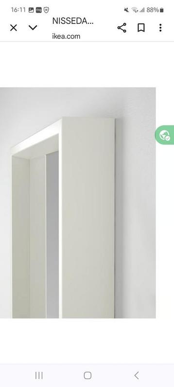 Spiegel wit 40x150
