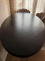Visgraat eikenhouten tafel ovaal met vlinderpoot, Huis en Inrichting, Tafels | Eettafels, 100 tot 150 cm, 200 cm of meer, Ophalen of Verzenden