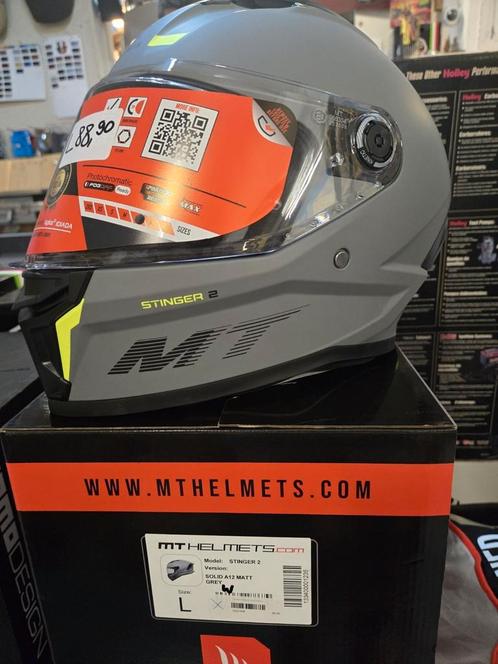 MT helm Stinger maat L nardo grey., Motoren, Kleding | Motorhelmen, Integraalhelm, L, Overige merken, Nieuw met kaartje, Ophalen of Verzenden