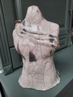 KERAMIEK RAKU GESTOOKT TORSO VROUW, Ophalen of Verzenden