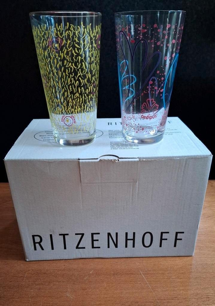 Oedipus Vaas Mannenliefde glazen (nieuw) 2 soorten, Huis en Inrichting, Woonaccessoires | Kandelaars en Kaarsen, Nieuw, Minder dan 25 cm