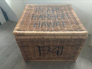 Grote rieten opbergmand Bocx interiors, Pearl Harbor Hawai beschikbaar voor biedingen