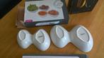 GUSTO snackschaalset 2 delig wit porselein nieuw, Huis en Inrichting, Keuken | Servies, Nieuw, Ophalen of Verzenden, Schaal of Schalen