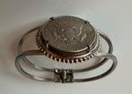 Kennedy Half Dollar 1980 Armband, Ophalen of Verzenden, Gebruikt, Zilver, Overige materialen