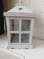 Windlicht, Huis en Inrichting, Woonaccessoires | Kandelaars en Kaarsen, Ophalen, 25 tot 50 cm, Wit, Zo goed als nieuw