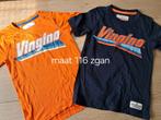 Maat 116 2x shirt zomer pakket vingino zgan blauw oranje, Ophalen of Verzenden, Zo goed als nieuw, Vingino, Shirt of Longsleeve