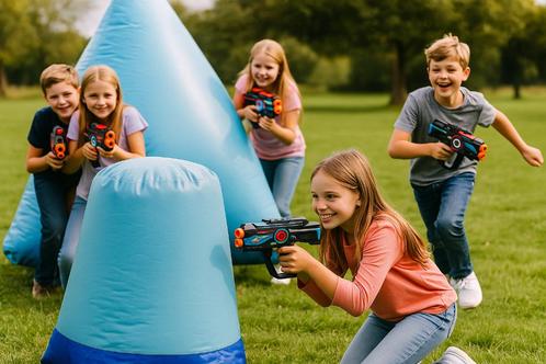 Lasergame pakket huren - 8 stuks incl. vest €65,- #verhuur, Hobby en Vrije tijd, Feestartikelen | Verhuur, Zo goed als nieuw, Ophalen