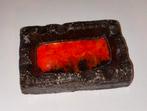 Vintage fat lava asbak, zwart oranje, Ophalen of Verzenden