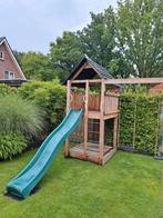 Speelhuisje, douglas, lariks excl schommels, Kinderen en Baby's, Speelgoed | Buiten | Speeltoestellen, Ophalen, Gebruikt, Glijbaan